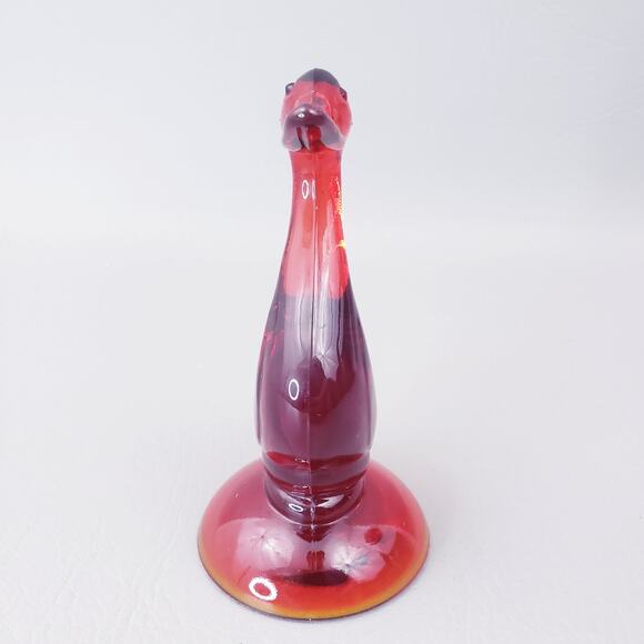 MCM Mid Century VIKING Ruby Red Glass EPIC Line DUCK Figure 5" Vintage - Picture 5 of 15